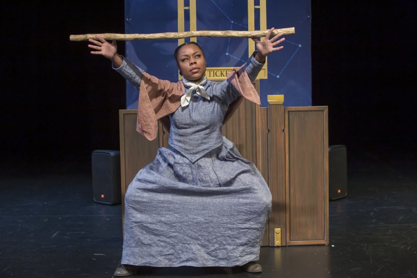 Brandi Sherrill as Harriett Tubman on stage