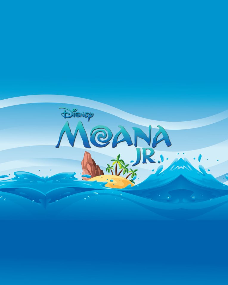 Disney's Moana Jr. logo with blue ocean and sky
