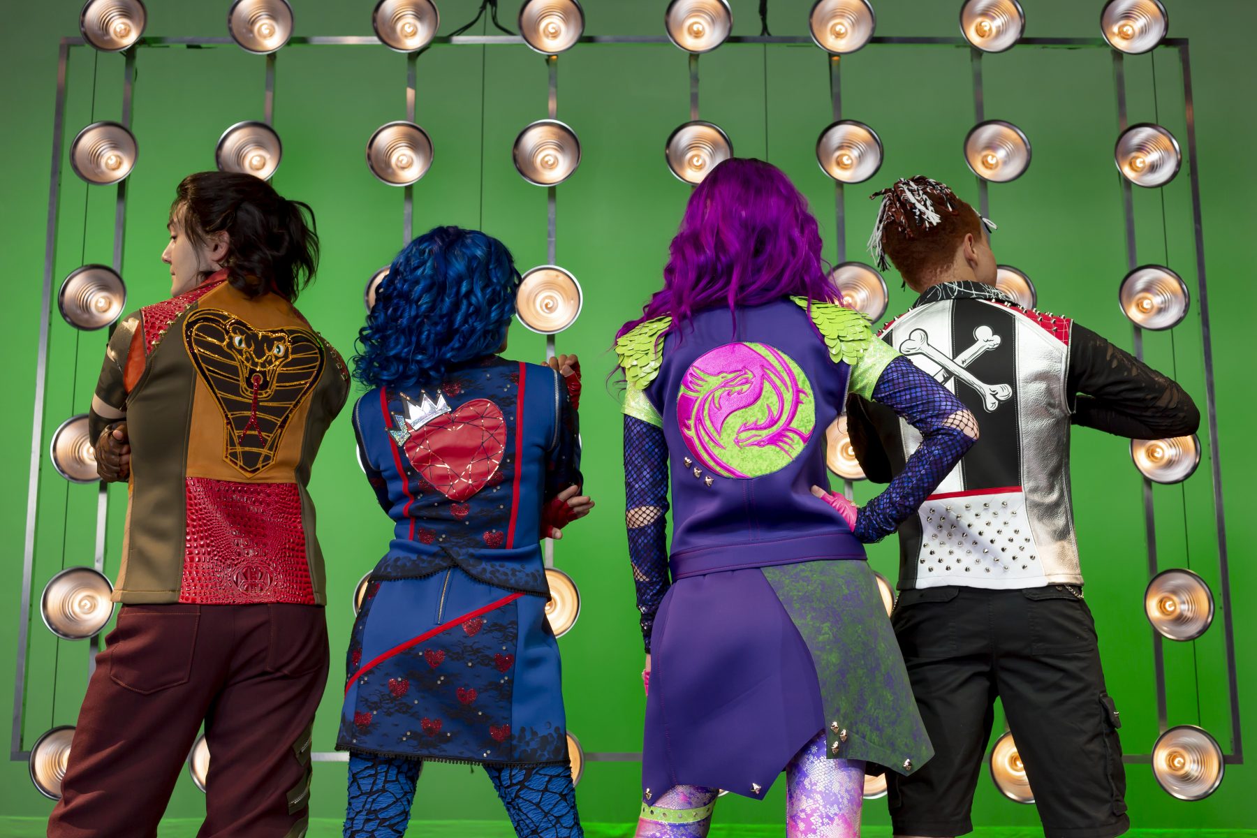 Descendants costumes from behind
