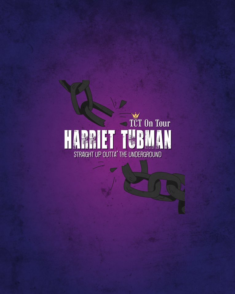 Purple background with Harriet logo